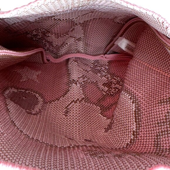 Peanuts Snoopy Loves Ice Cream Knitted Baggu Pink Mini Tote - Picture 5 of 6